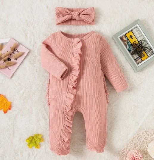 Candy Lace Zippered Baby Romper