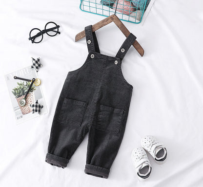Kids' Chic Solid Color Overalls