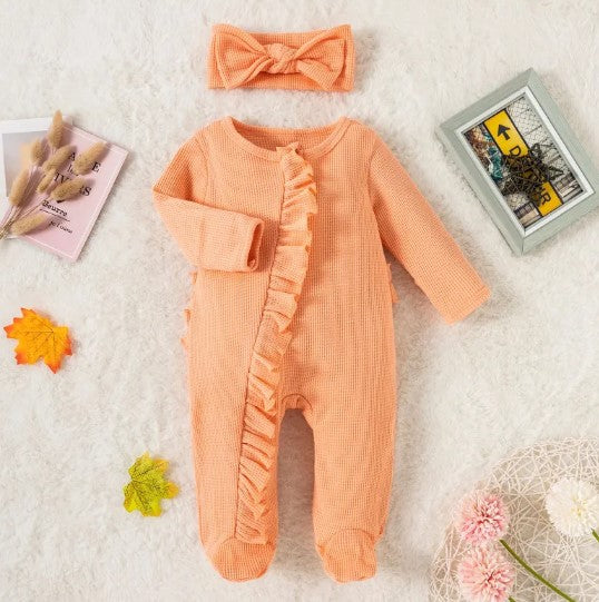 Candy Lace Zippered Baby Romper
