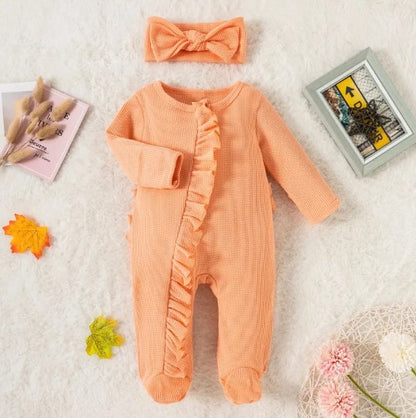 Candy Lace Zippered Baby Romper