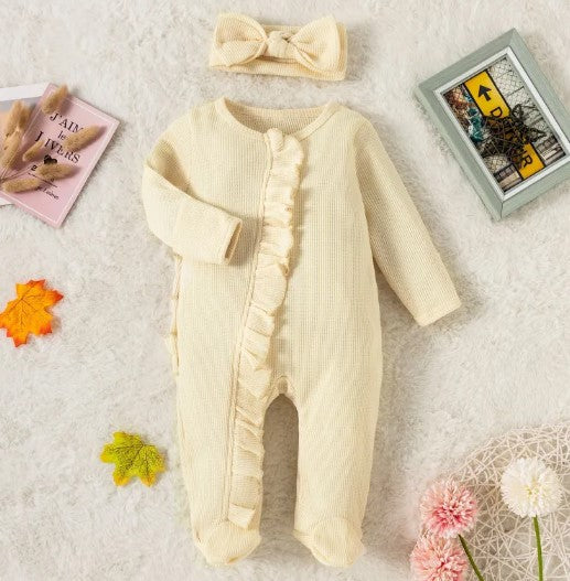 Candy Lace Zippered Baby Romper
