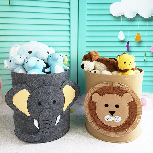 Кошница за съхранение на детски вещи от памук с мотив "Kawaii Animal"