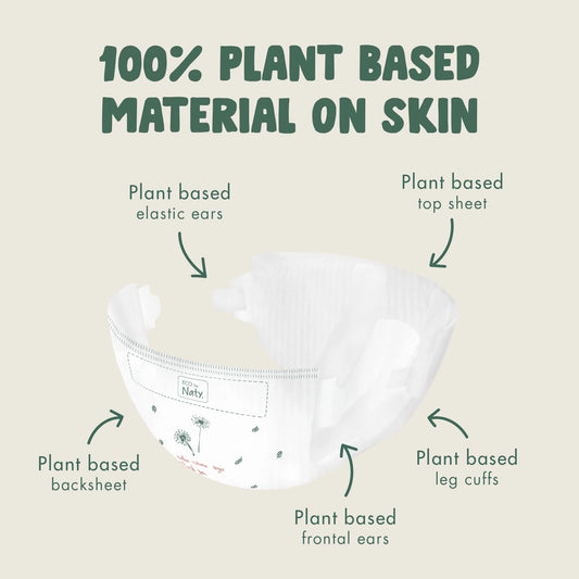 Green Nurture Baby Diapers - Biobased Sensitive Skin Formula (Size 3, 10-Pack)