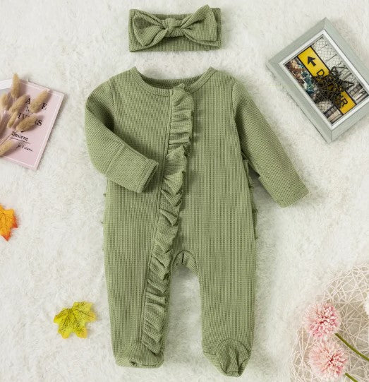 Candy Lace Zippered Baby Romper