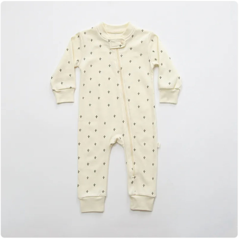 Cactus Stripe Cotton Romper - Newborn Essentials