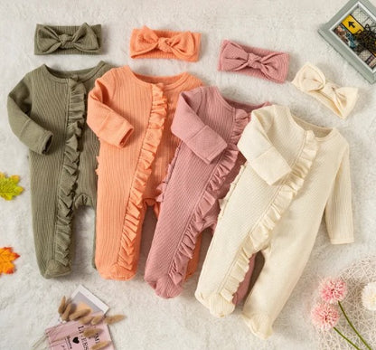 Candy Lace Zippered Baby Romper