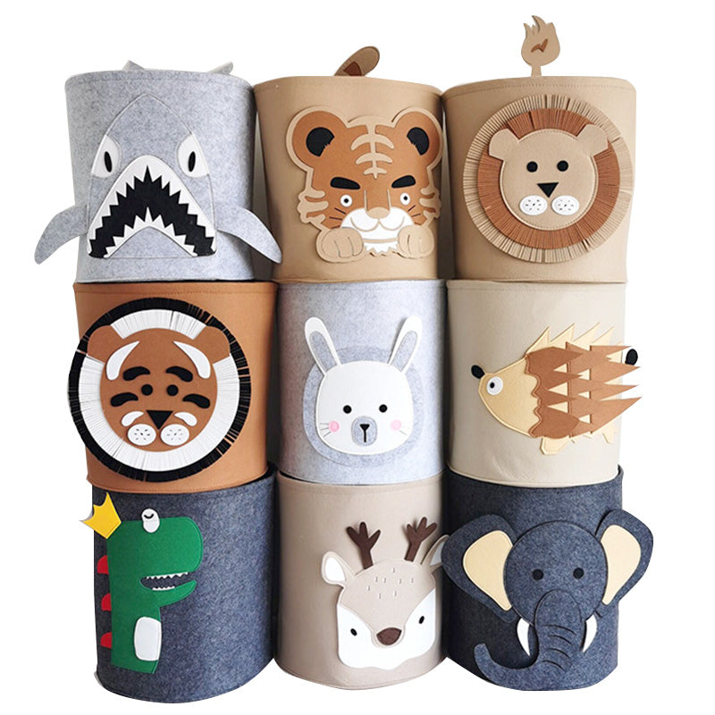 Кошница за съхранение на детски вещи от памук с мотив "Kawaii Animal"