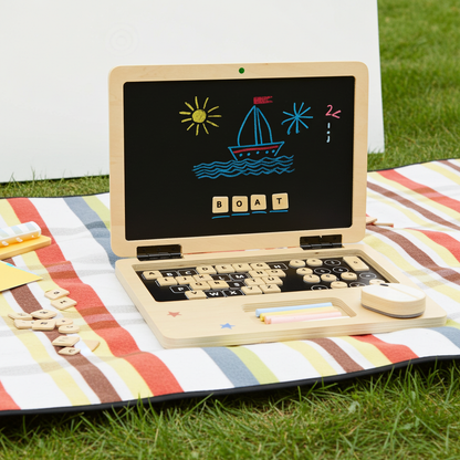 Eco Wooden Laptop Pretend Set