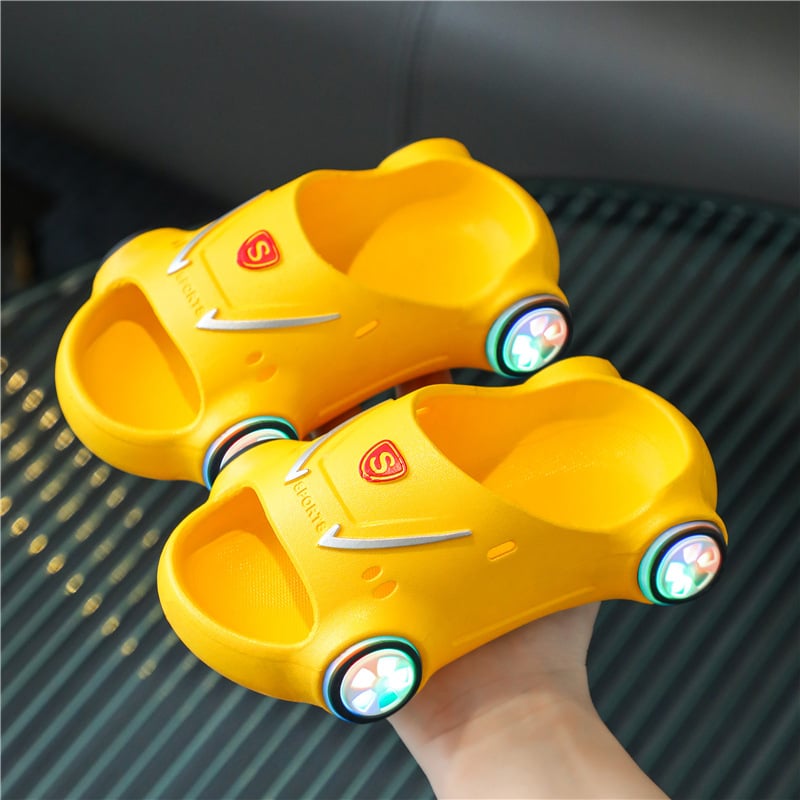 Luminous Cartoon Car Sandals for Kids - Anti-Slip