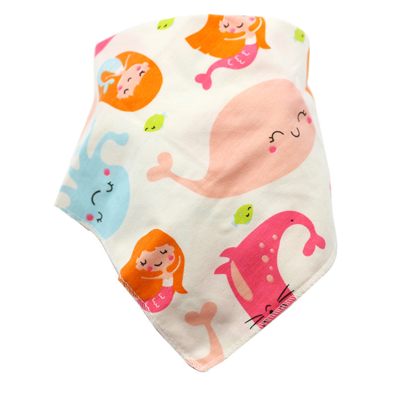 Waterproof Cotton Baby Bibs with Cartoon Design