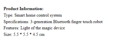 Smart Button Assistant Bluetooth Robot